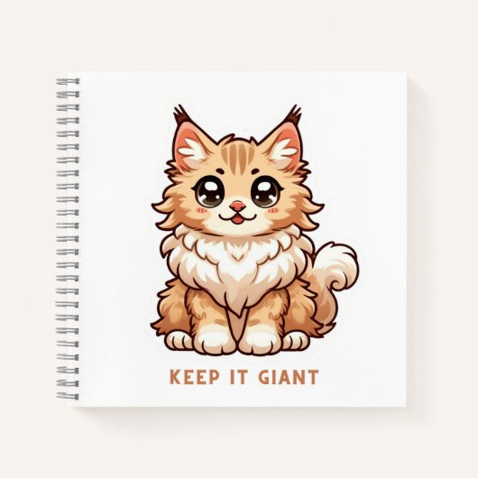 Houd het Giant kitten op Notitieboek (Voorkant)