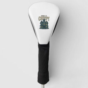 Houd het griezelige vintage spookhuis Halloween De Golfheadcover