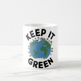 Houd het groen - Natuur & Earth Illustration Koffiemok
