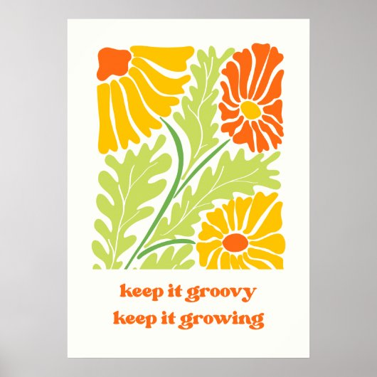 Houd het groovy en laat het groeien poster (Voorkant)