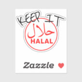 Houd het Halal Rode Stempel Grappige Moslim Sticker (Vel)