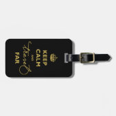 Houd het handschrift kalm en ver weg bagagelabel (Voorkant horizontaal)