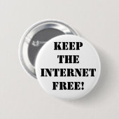 Houd het internet vrij! ronde button 5,7 cm (Voorkant /achterkant)