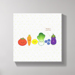 Houd het kleurrijk (eenvoudig ontwerp) canvas afdruk