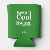 Houd het koel en Swing Golf Theme Blikjeskoeler (Achterkant)