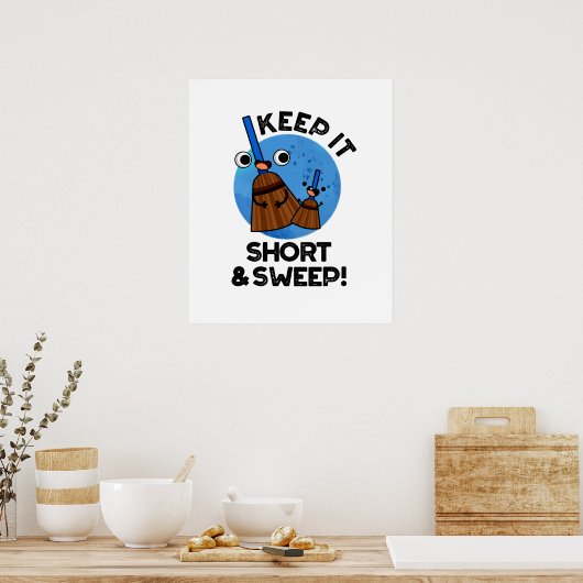 Houd het kort en fijn om te kletsen poster (Keuken)