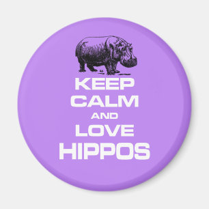 Houd het Ontwerp van de Pret van Kalme en Hippos Magneet