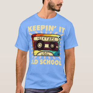 Houd het oude school grappige cassette tape retro t-shirt