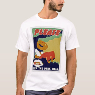 Houd het park schoon t-shirt