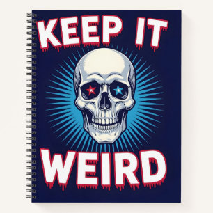 Houd het raar Schedel Notitieboek