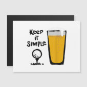 Houd Het Simpel Grappige Golf Bier (Voorkant / Achterkant)