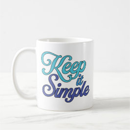 Houd het Simpel Mok (Blauw)