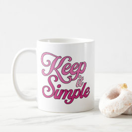 Houd het Simpel Mok (Roze)
