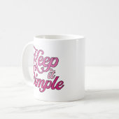Houd het Simpel Mok (Roze) (Voorkant links)