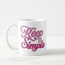 Houd het Simpel Mok (Roze)