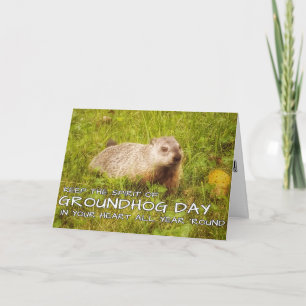 Houd het Spirit of Groundhog Day-wenskaart Kaart