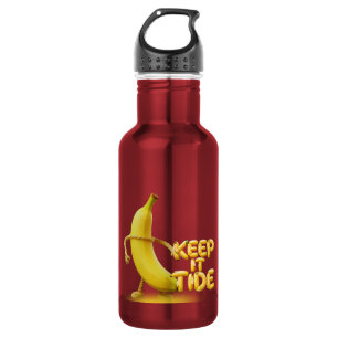 Houd het Tide – Grappige Bananen Typografie Minima Waterfles