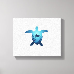 Houd het Zee plasticvrij Bewaar de Zeeen schildpad Canvas Afdruk