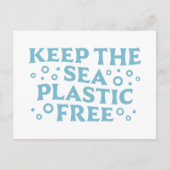 Houd het zee plasticvrij om vervuiling te stoppen briefkaart (Voorkant)
