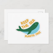 Houd het zee zonder plastic briefkaart (Voorkant / Achterkant)