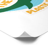 Houd het zee zonder plastic poster (Hoek)