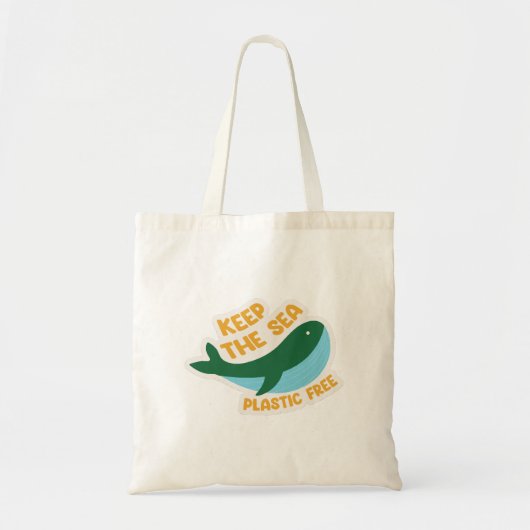 Houd het zee zonder plastic tote bag (Voorkant)