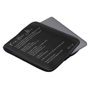Houd hoop levend inspirerend poëziemuur laptop sleeve
