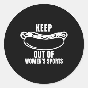Houd hotdogs uit vrouwen sport Trump fans Ronde Sticker