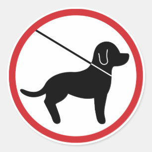 Houd huisdieren aan de lijn ronde sticker