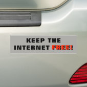 Houd internet gratis bumpersticker (Op auto)