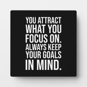 Houd je doelen in gedachten - succes Motivatie Fotoplaat
