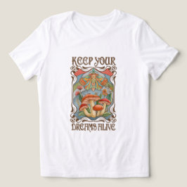 Houd je dromen levend Retro Boho Paddenstoel & Mot Tri-Blend Shirt
