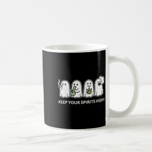 Houd je geesten hoog, spook roken wiet halloween koffiemok