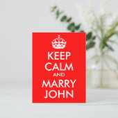 Houd je kalm en trouw met John Postcard Briefkaart (Staand voorkant)