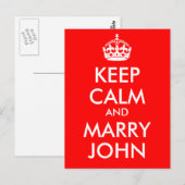Houd je kalm en trouw met John Postcard Briefkaart (Voorkant / Achterkant)