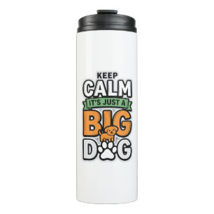 Houd je kalm Grote Hond Vintage Vector Design_1 Thermosbeker