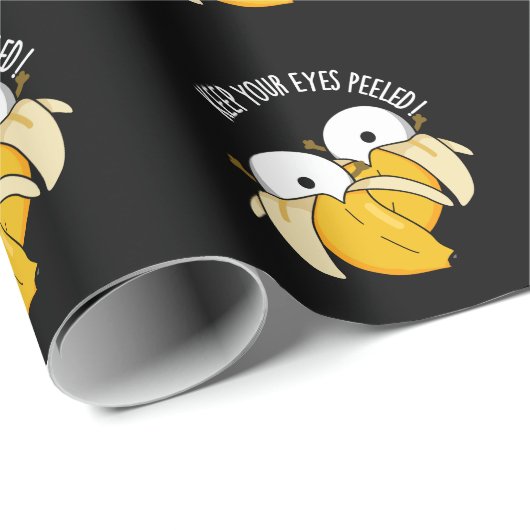 Houd je ogen gepeld Grappige oogbal pun donker BG Cadeaupapier (Rol Hoek)