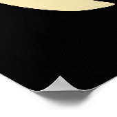 Houd je ogen gepeld Grappige oogbal pun donker BG Poster (Hoek)