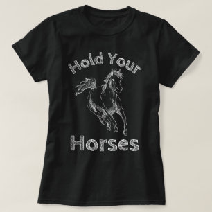 Houd je paard vast Rodeo Vintage retro cowboy T-shirt