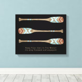 Houd je riemen in het water canvas afdruk (Insitu (Houten vloer))