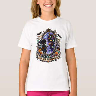 Houd je schaduw dicht bij Halloween Spiegel T-shirt