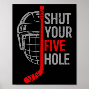 Houd je vijf vasthoudende grappige hockeytees - IJ Poster