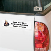 Houd je vuile DOGE handen van mijn sociale zekerhe Bumpersticker (Op Truck)