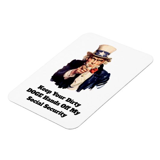 Houd je vuile DOGE handen van mijn sociale zekerhe Magneet (Linkerzijde)