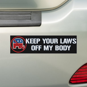 Houd je wetten buiten mijn lichaam Roe v. Wade Pro Bumpersticker