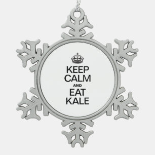 HOUD KALK EN EAT KALE TIN SNEEUWVLOK ORNAMENT