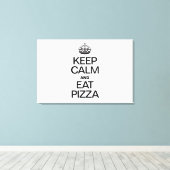 HOUD KALK EN EAT PIZA CANVAS AFDRUK (Insitu (Houten vloer))