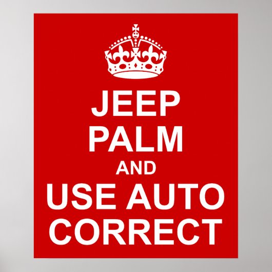 Houd kalm Auto Correct Poster van de Bron (Voorkant)