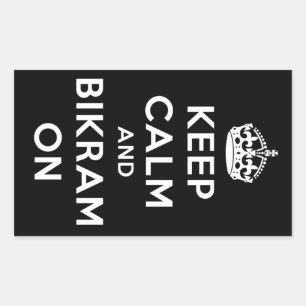 Houd kalm & Bikram op Sticker