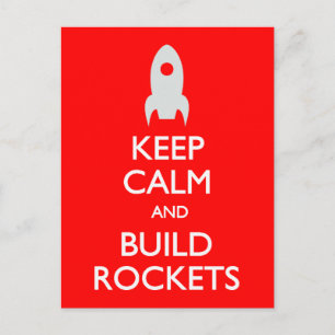 Houd kalm bouwen het briefkaart van Raketten
